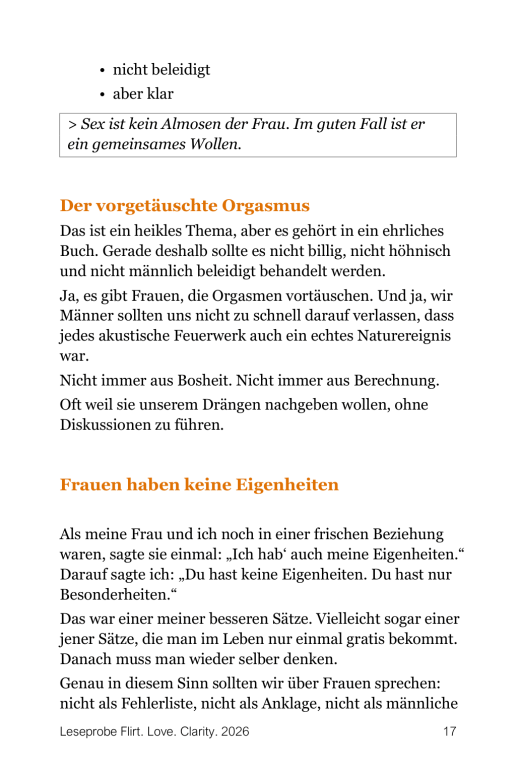 Buch von Rudolf Franz Czaak: Flirt-Love-Clarity. Lesprobe Seite 17