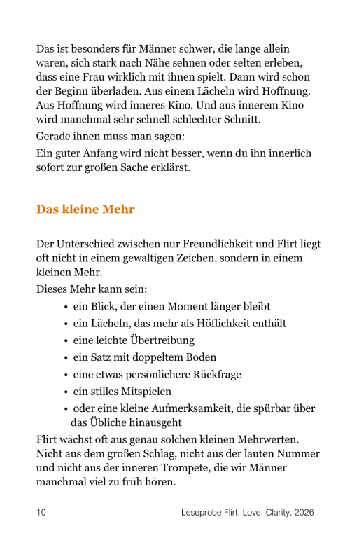 Buch von Rudolf Franz Czaak: Flirt-Love-Clarity. Lesprobe Seite 10