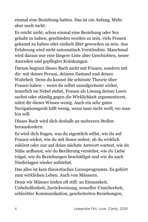 Buch von Rudolf Franz Czaak: Flirt-Love-Clarity. Lesprobe Seite 4