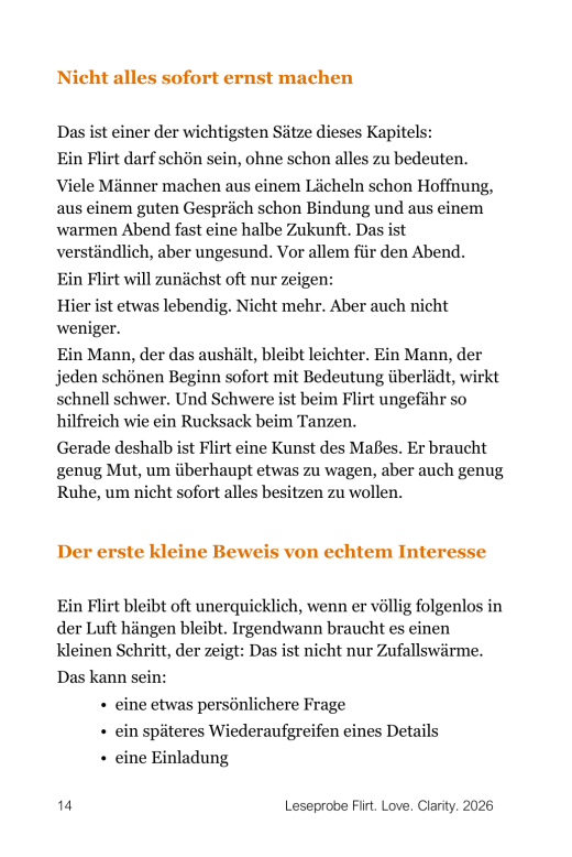 Buch von Rudolf Franz Czaak: Flirt-Love-Clarity. Lesprobe Seite 14