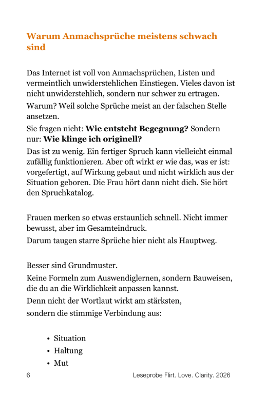 Buch von Rudolf Franz Czaak: Flirt-Love-Clarity. Lesprobe Seite 6