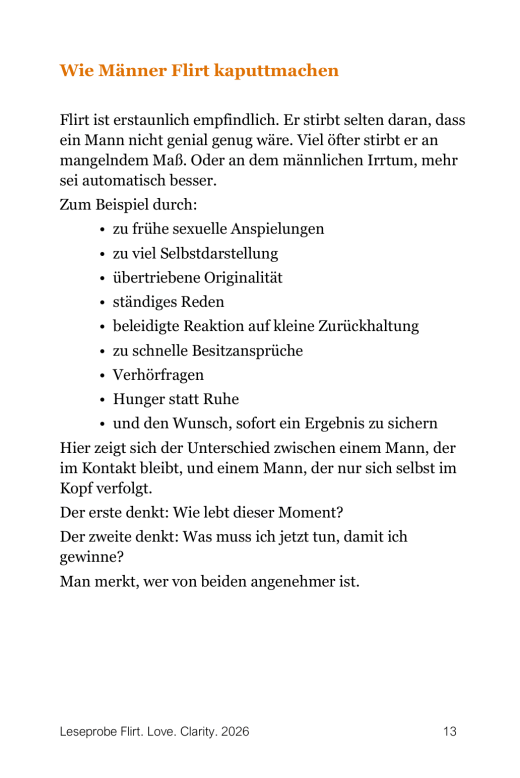 Buch von Rudolf Franz Czaak: Flirt-Love-Clarity. Lesprobe Seite 13