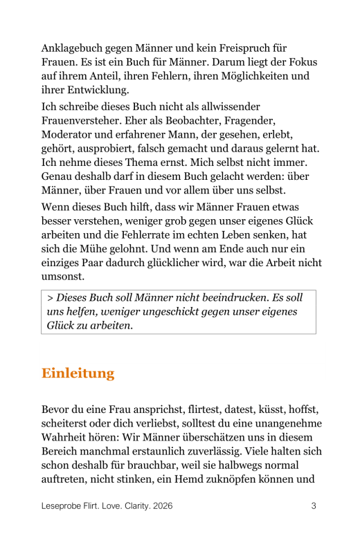 Buch von Rudolf Franz Czaak: Flirt-Love-Clarity. Lesprobe Seite 3