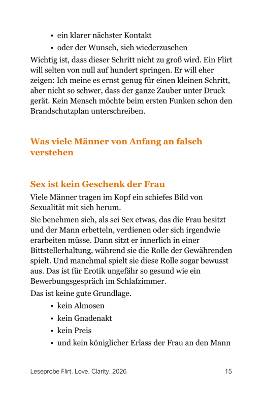 Buch von Rudolf Franz Czaak: Flirt-Love-Clarity. Lesprobe Seite 15