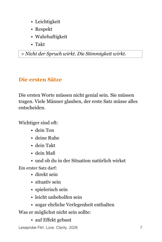 Buch von Rudolf Franz Czaak: Flirt-Love-Clarity. Lesprobe Seite 7