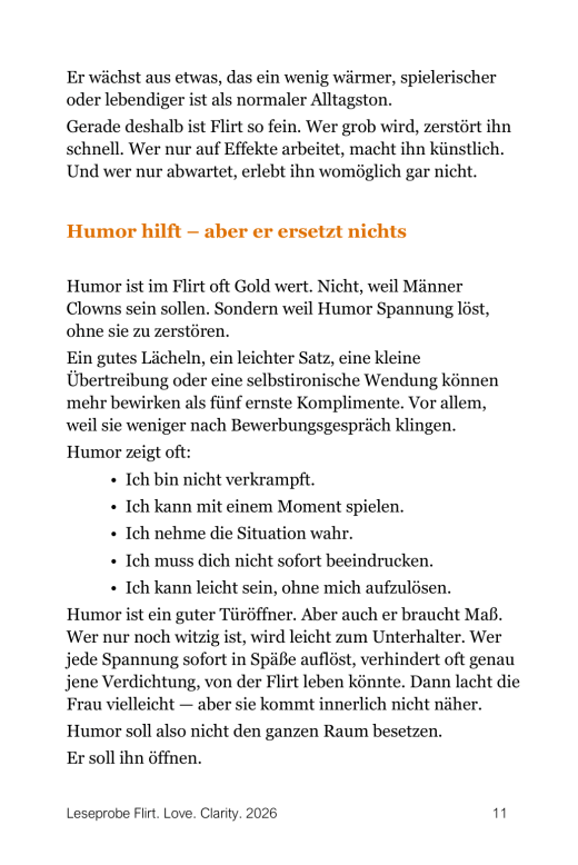 Buch von Rudolf Franz Czaak: Flirt-Love-Clarity. Lesprobe Seite 11
