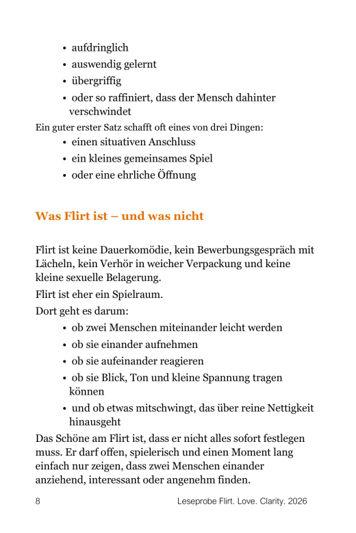 Buch von Rudolf Franz Czaak: Flirt-Love-Clarity. Lesprobe Seite 8